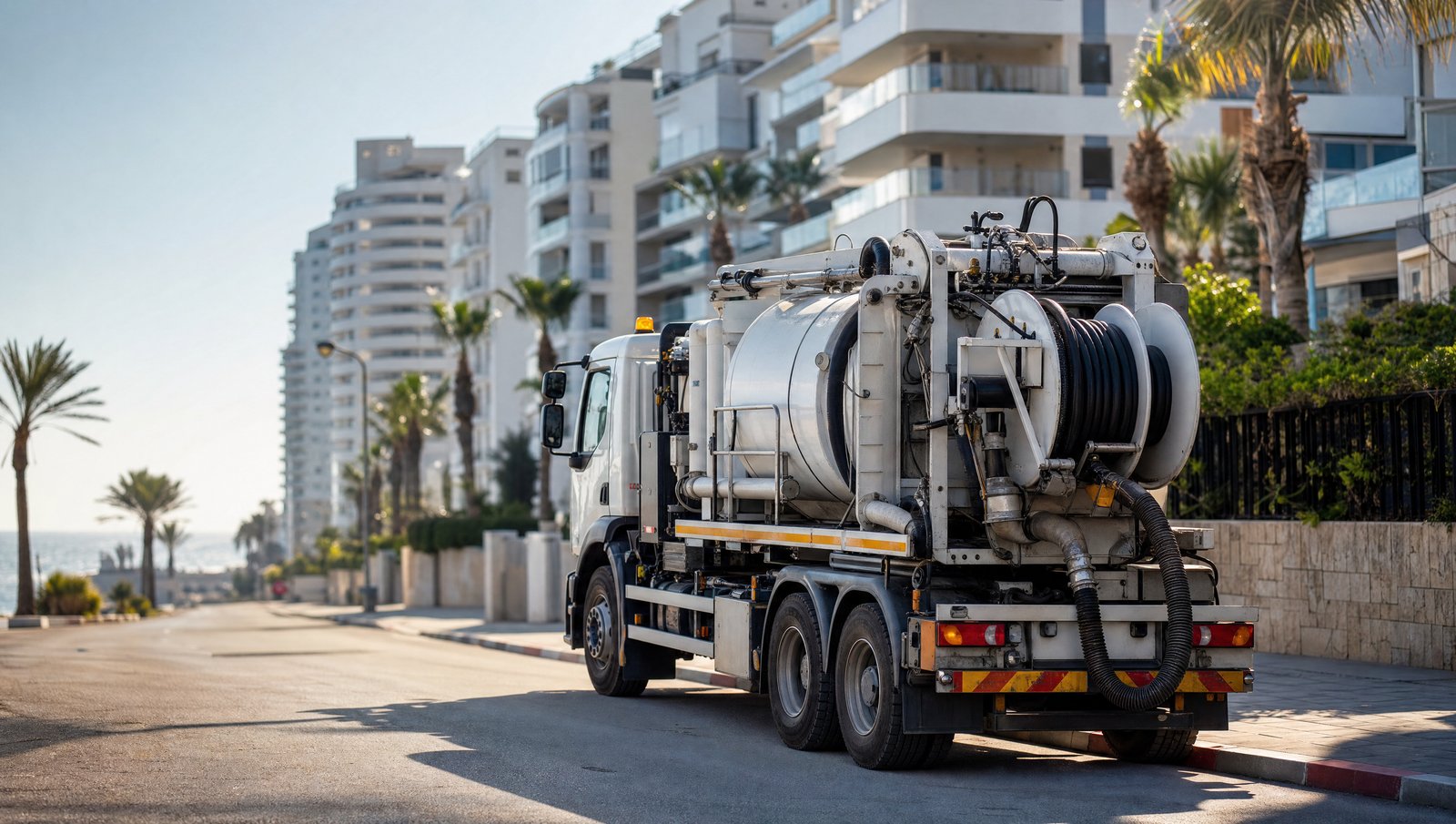 ביובית ברחוב מגורים בנתניה
